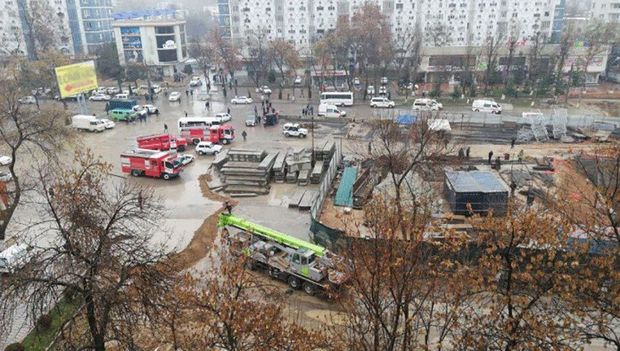 Daşkənddə metro tikintisi zamanı uçqun baş verdi