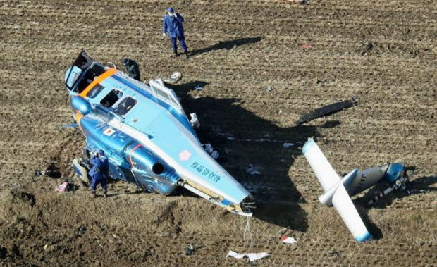 Yaponiyada polis helikopteri qəzaya uğrayıb – FOTO