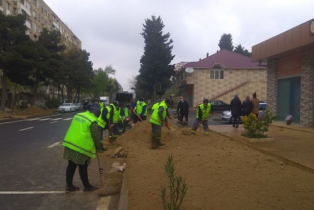 Xətai rayonunda vətəndaşlar ödənişli ictimai işlərə cəlb olunur – FOTO