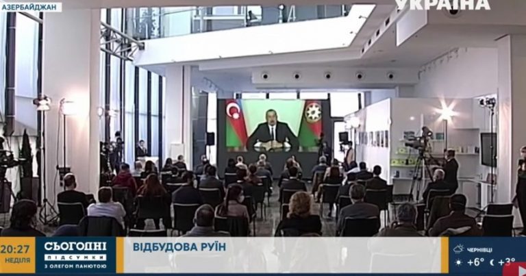 “Ukrayna 24” Azərbaycan Prezidentinin mətbuat konfransı və azad olunan ərazilər barədə reportaj yayımlayıb