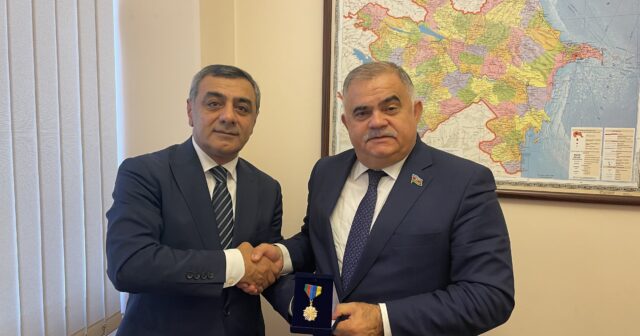 Beynəlxalq Alyans deputat Arzu Nağıyevi medalla təltif etdi – Foto